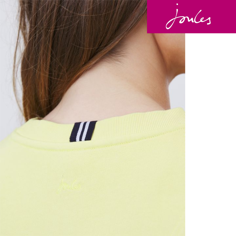 Joules Monique Crew Neck Sweatshirt - Lemon Sherbert-2
